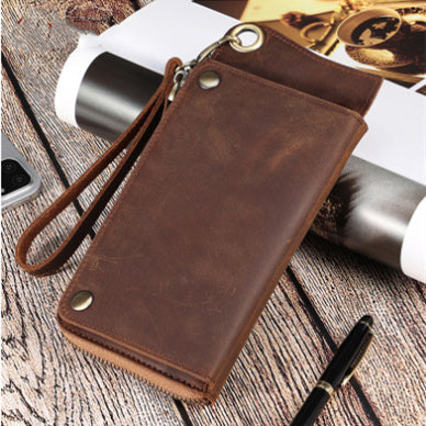 Retro Crazy Horse RFID Wallet - Stylish Protection for Your Essentials - ArtOm_farm™ LEATHER