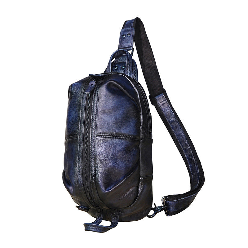 Crazy Horse Leather Messenger Bag - Vintage Men's Top Layer Messenger Bag - ArtOm_farm™ LEATHER