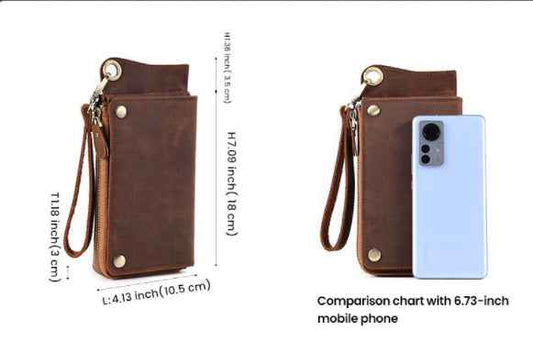 Men's RFID Wallet Retro Crazy Horse Leather Design