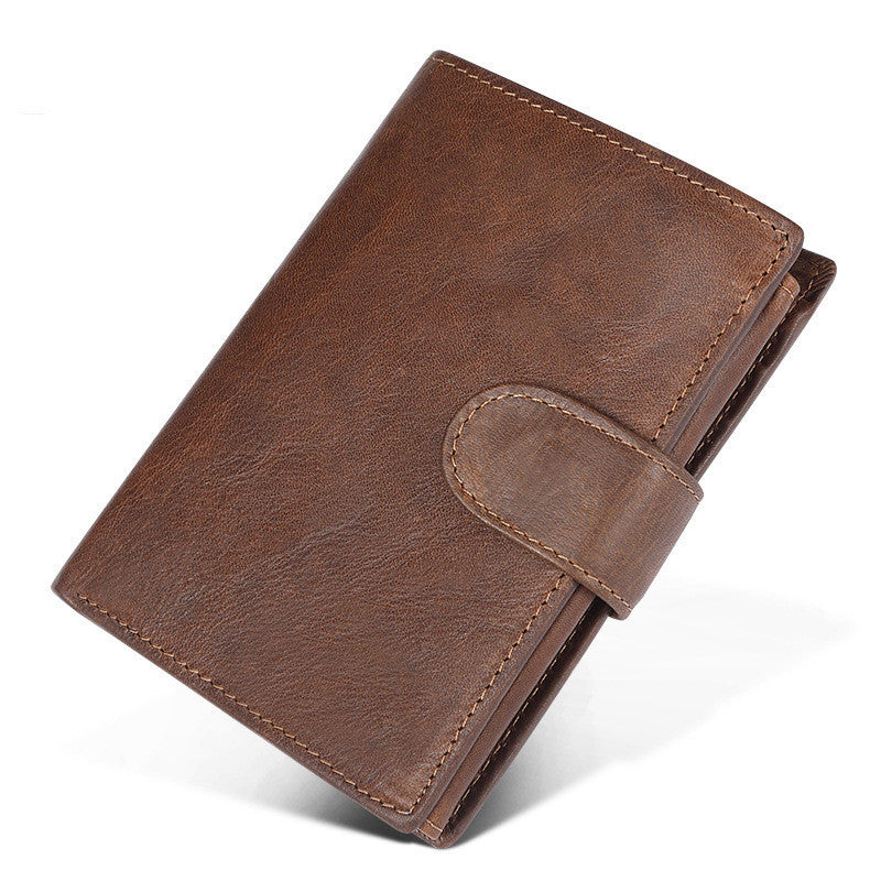 New Leather Wallet for Men - Retro Crazy Horse Leather Casual Short Wallet - ArtOm_farm™ LEATHER