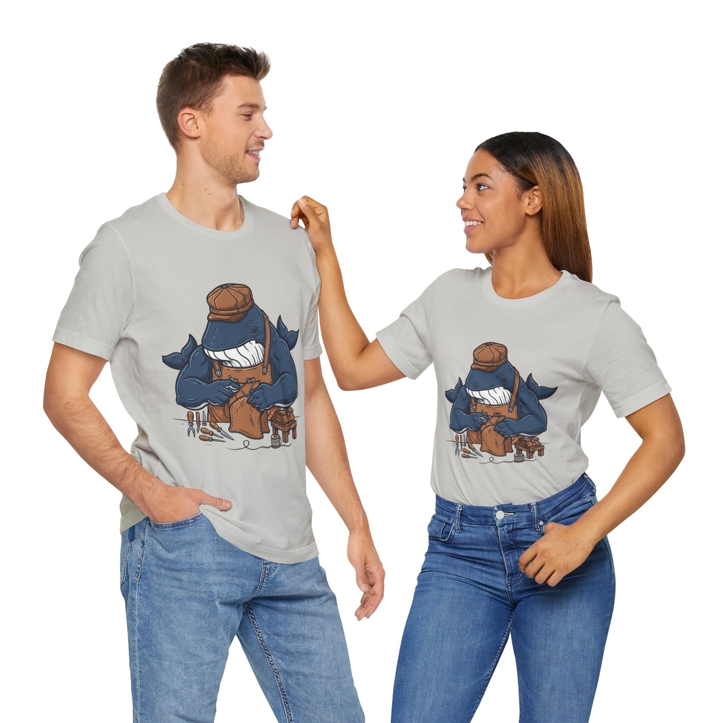 Crafty Shark Tee - Fun Unisex Casual Shirt for Ocean Lovers, Unique Gift Idea and Art Inspired Apparel
