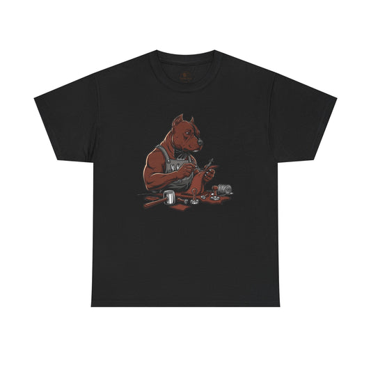 Artistic Dog Lover Tee - Casual Graphic T-Shirt for Pet Owners, Ideal Gift for Birthdays and Holidays - ArtOm_farm™ LEATHER
