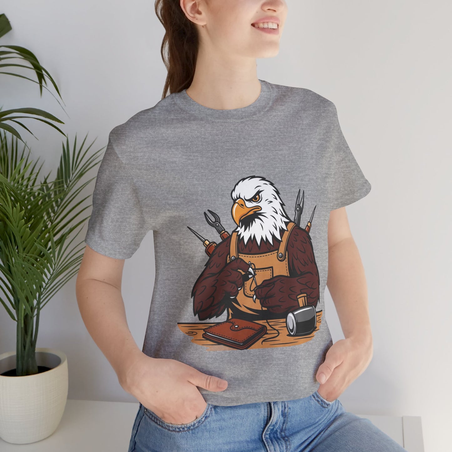 Crafty Eagle DIY Shirt - Unisex Tee for Crafters, Eagle Graphic Design, Gift for Men and Women