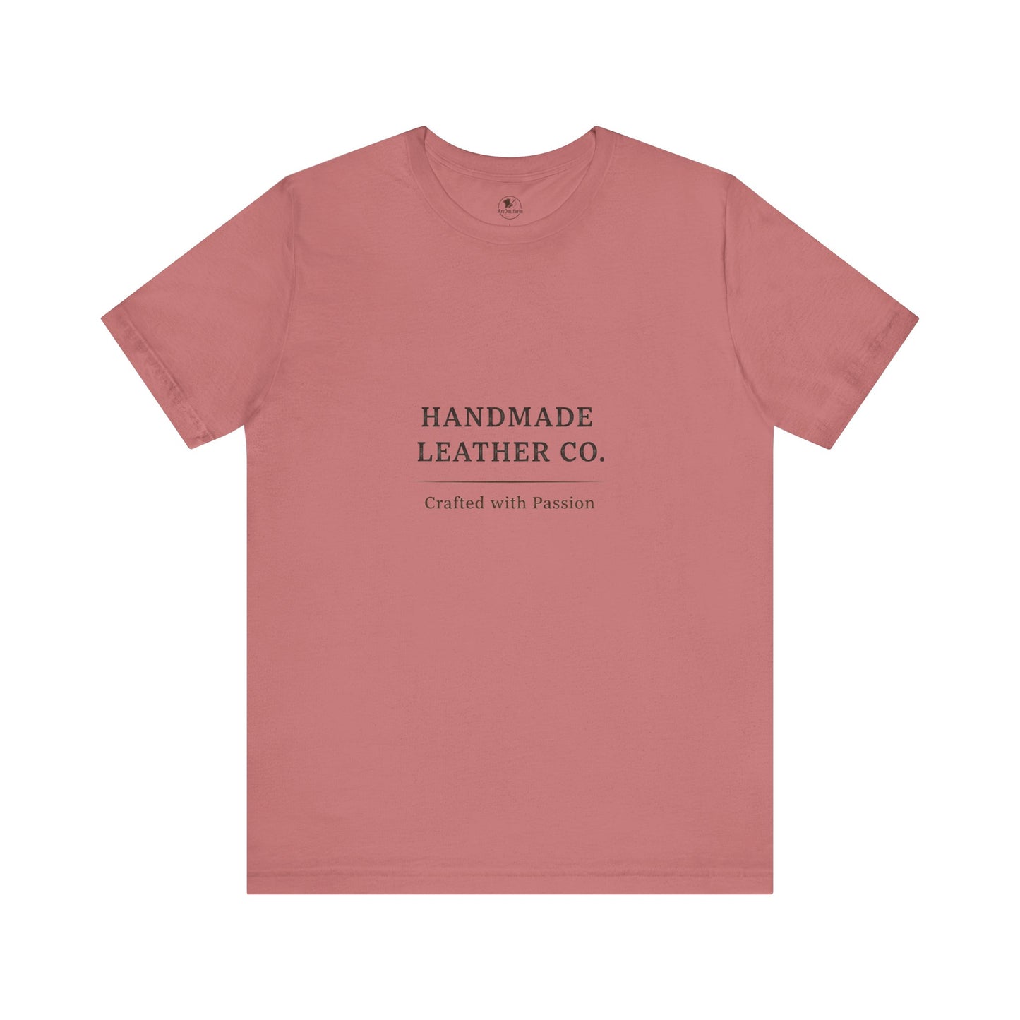 Handmade Leather Co. Tee - Unisex Casual Fashion Shirt for Everyday Wear, Stylish Comfort Gift for Leather Lovers - ArtOm_farm™ LEATHER