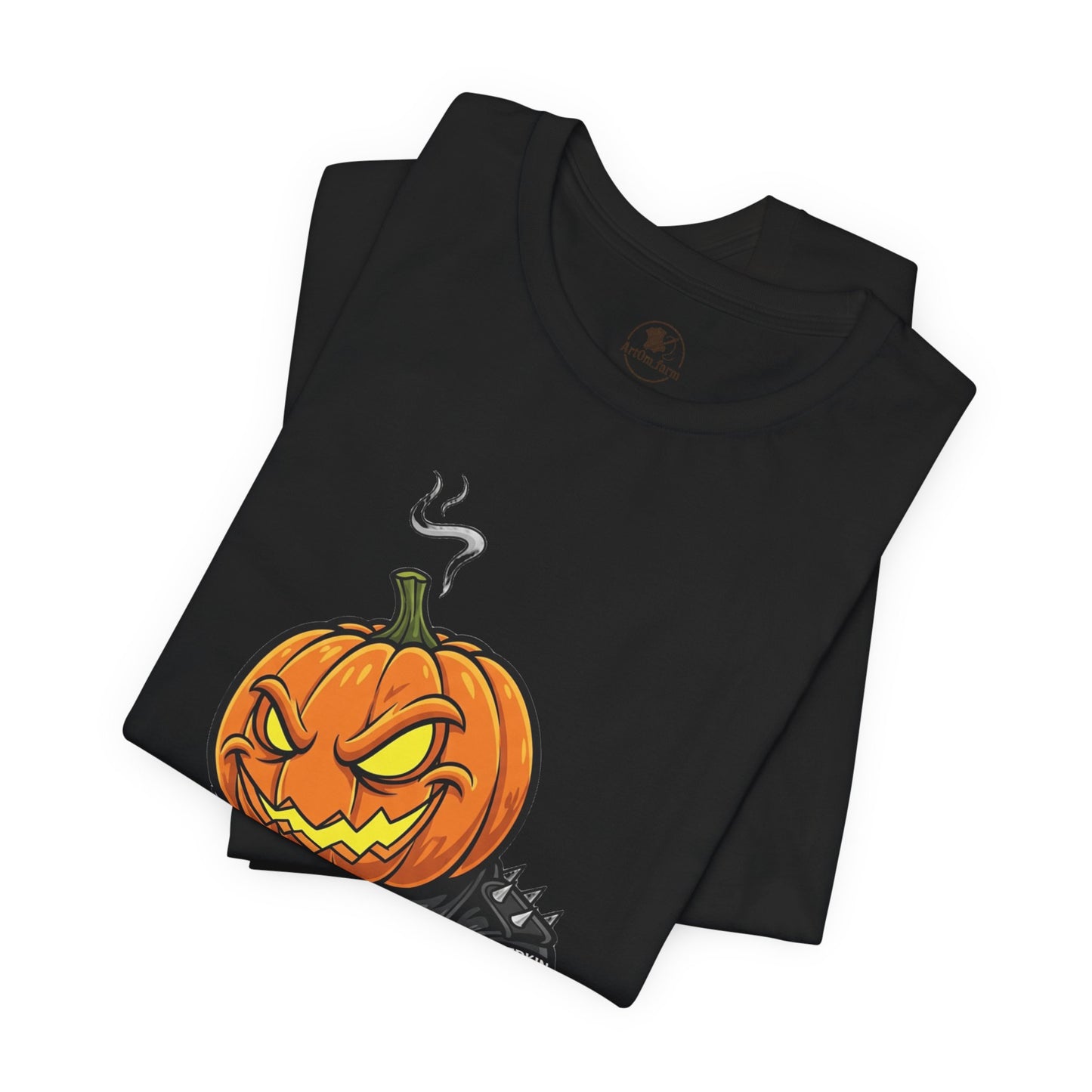 Pumpkin Punk T-Shirt - Edgy Halloween Graphic Tee for Unisex Style at Autumn Parties