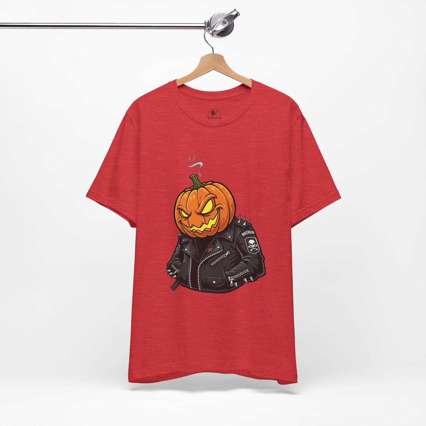 Pumpkin Punk T-Shirt - Edgy Halloween Graphic Tee for Unisex Style at Autumn Parties