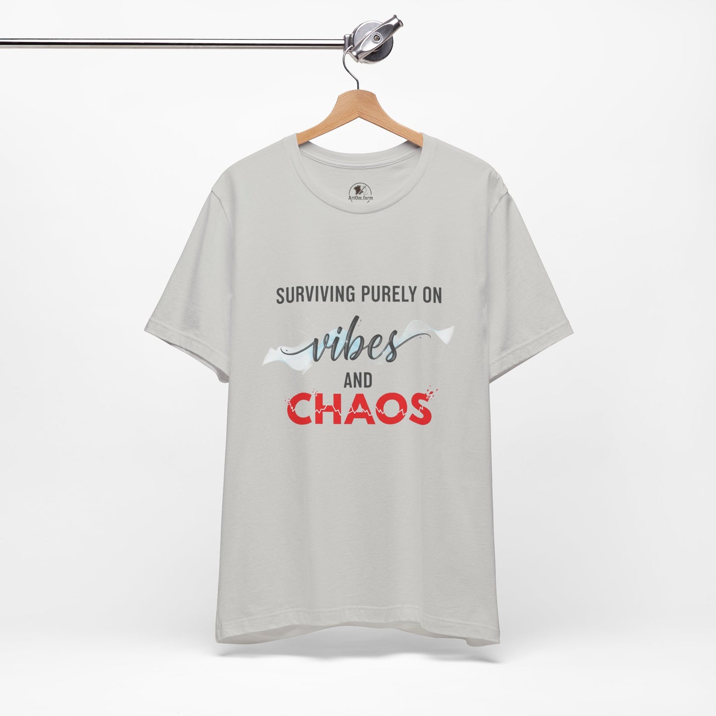 Vibes Chaos Tee - Unisex Jersey Short Sleeve Graphic T-Shirt for Casual Everyday Wear and Summer Essentials - ArtOm_farm™ LEATHER