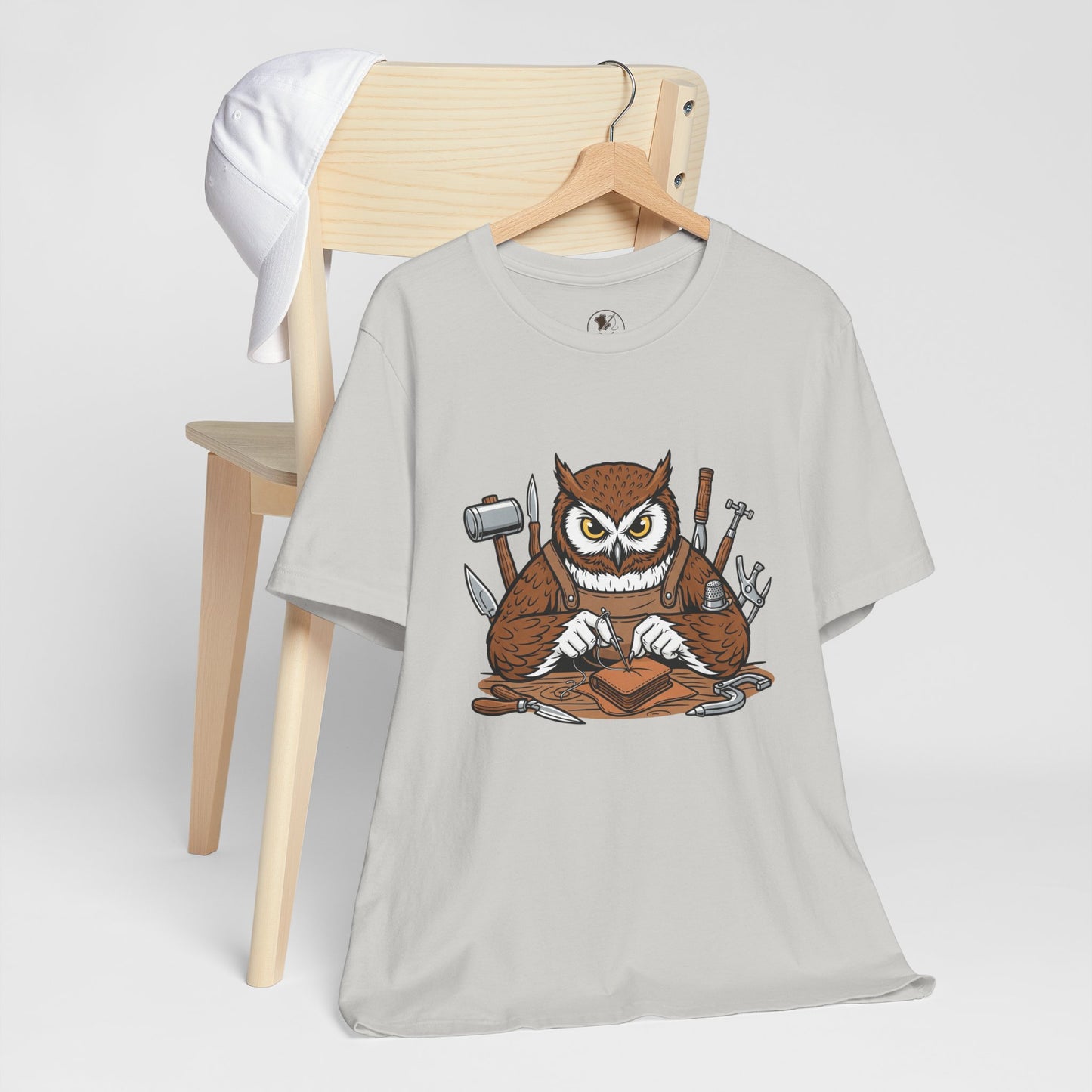 Owl Artisan Tee - Perfect Gift for Craft Lovers and Nature Enthusiasts, Handmade Casual Wear - ArtOm_farm™ LEATHER