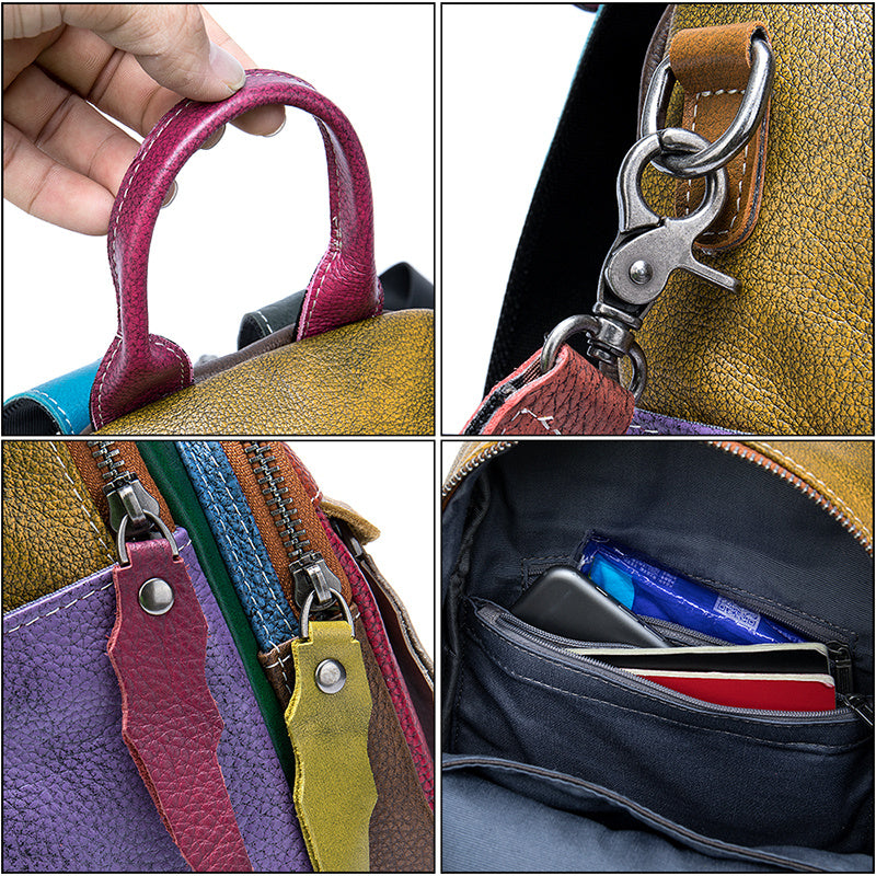 Vintage Leather Backpack - Timeless Style and Durability - ArtOm_farm™ LEATHER
