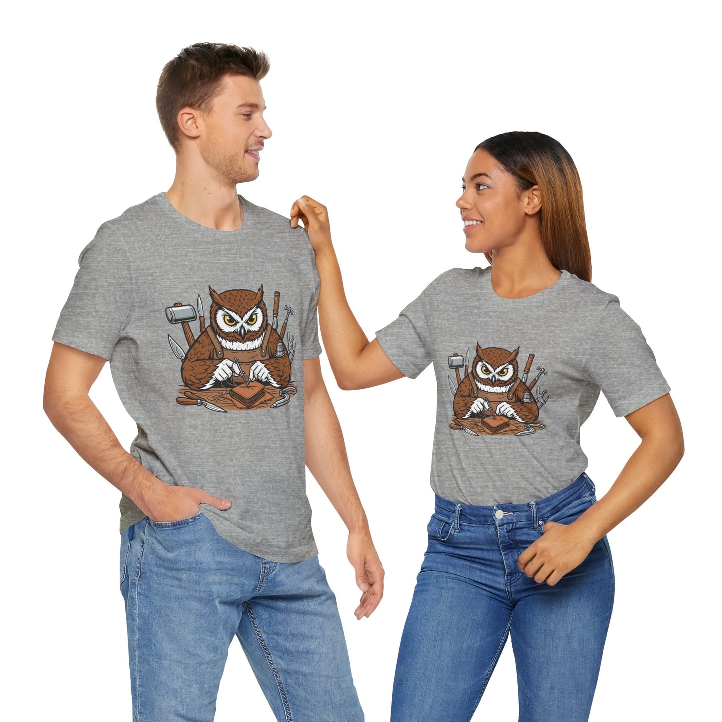 Owl Artisan Tee - Perfect Gift for Craft Lovers and Nature Enthusiasts, Handmade Casual Wear