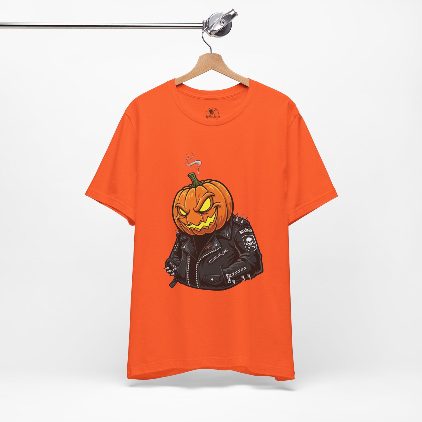 Pumpkin Punk T-Shirt - Edgy Halloween Graphic Tee for Unisex Style at Autumn Parties