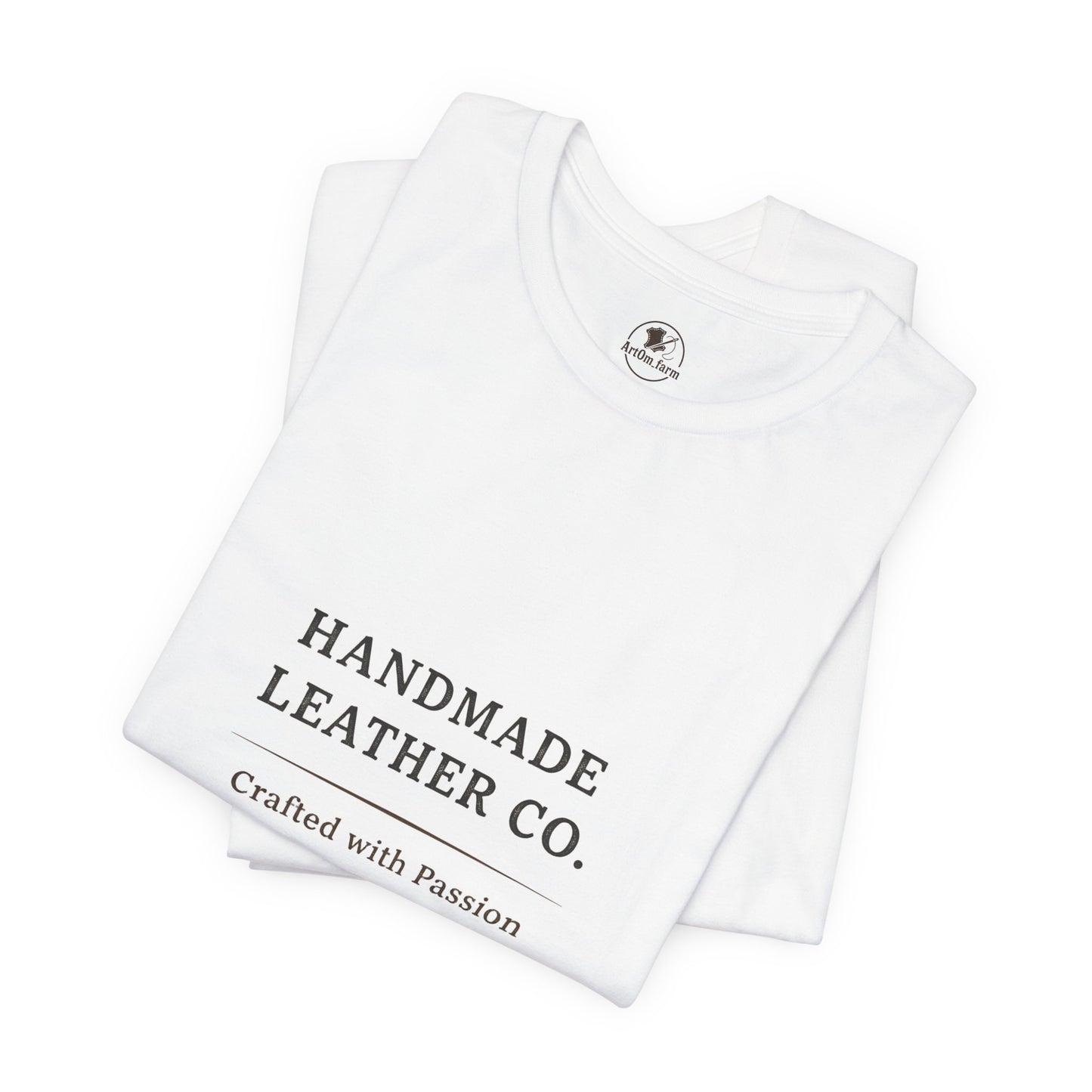 Handmade Leather Co. Tee - Unisex Casual Fashion Shirt for Everyday Wear, Stylish Comfort Gift for Leather Lovers - ArtOm_farm™ LEATHER