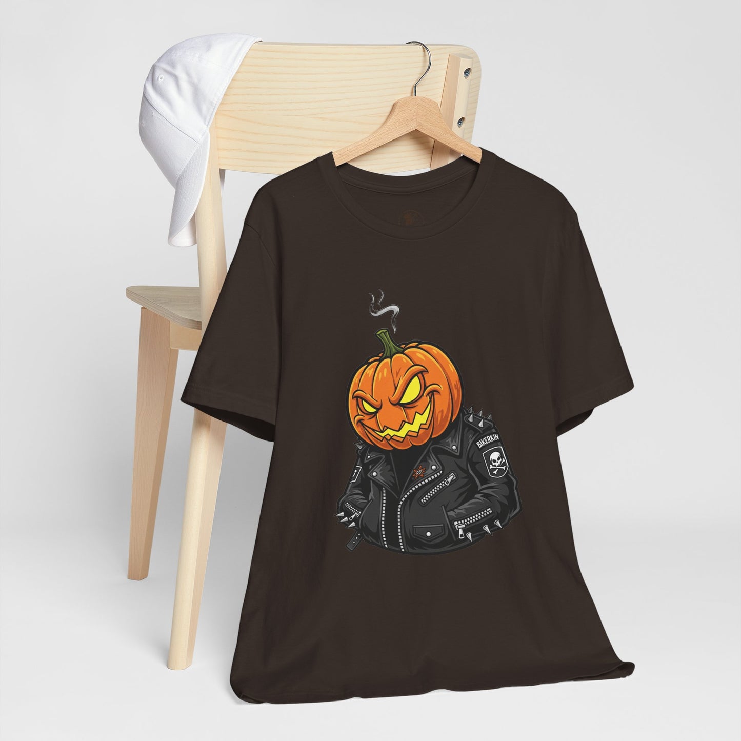 Pumpkin Punk T-Shirt - Edgy Halloween Graphic Tee for Unisex Style at Autumn Parties