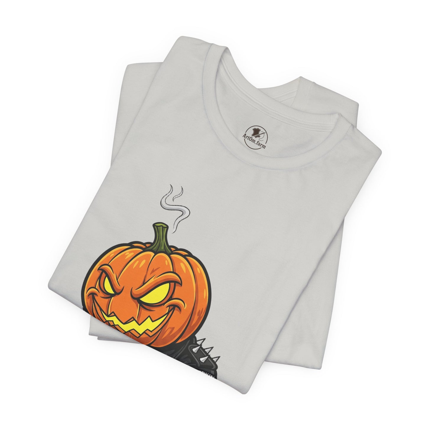 Pumpkin Punk T-Shirt - Edgy Halloween Graphic Tee for Unisex Style at Autumn Parties