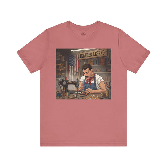 Leather Legend Graphic Tee - Artisan Vintage Style Shirt, Perfect Gift for Craftsmen and Father's Day - ArtOm_farm™ LEATHER
