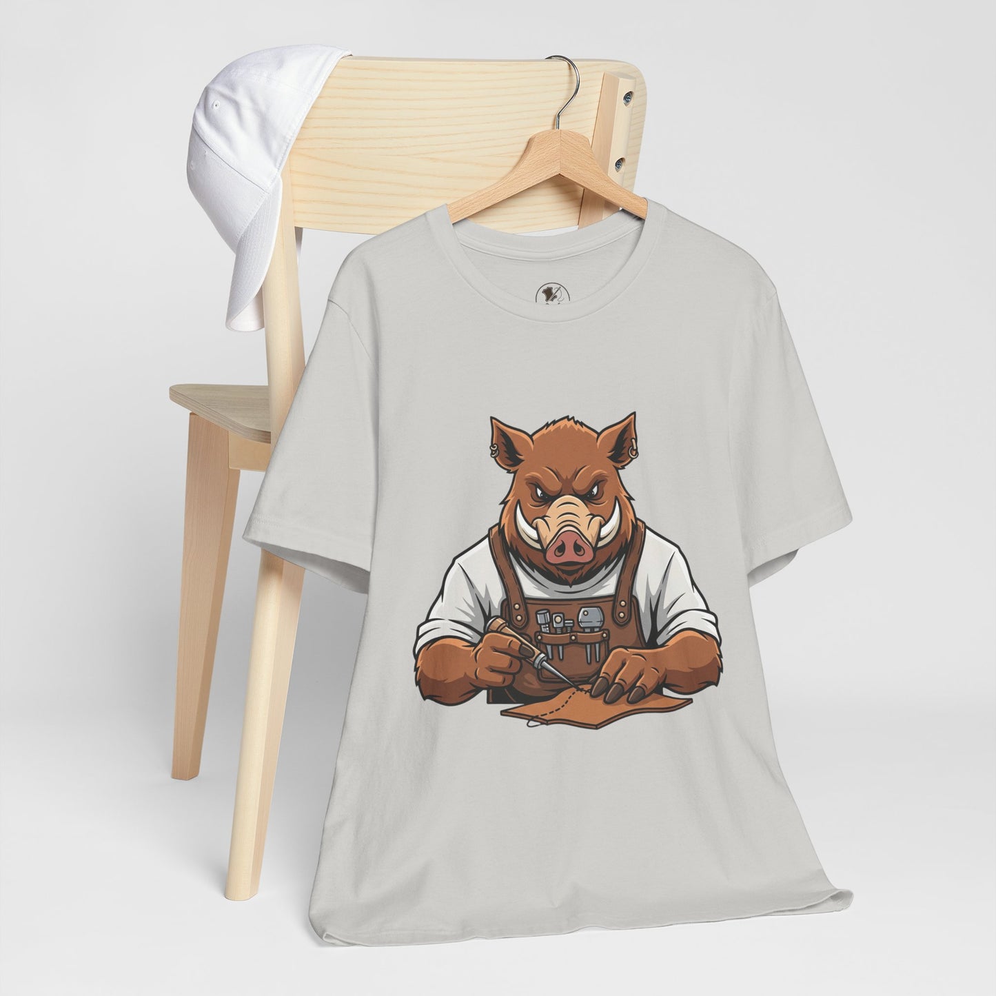 Crafty Pig Graphic Shirt - Fun Unisex Tee for Animal Lovers, Casual Birthday Apparel, and Funny Gift - ArtOm_farm™ LEATHER