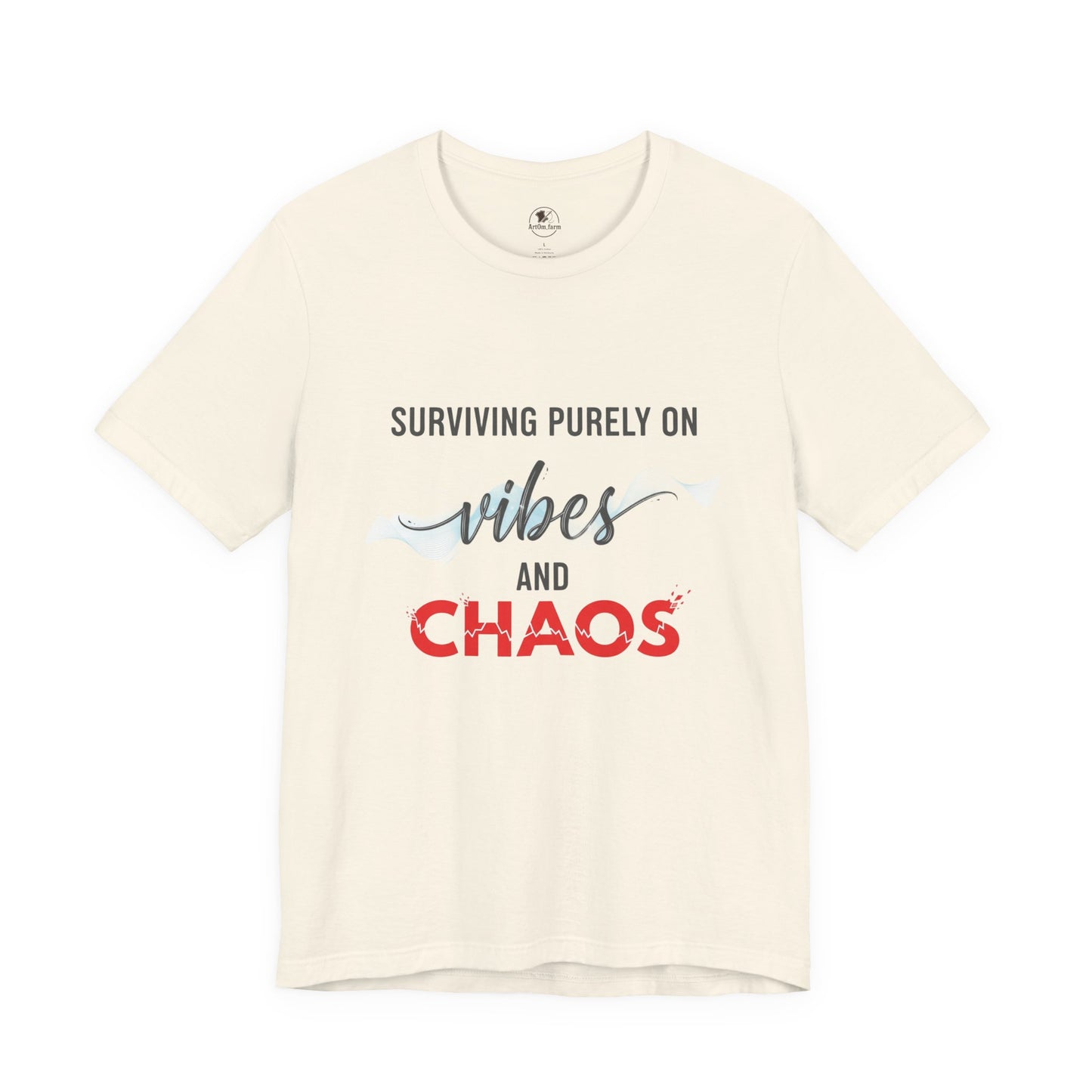 Vibes Chaos Tee - Unisex Jersey Short Sleeve Graphic T-Shirt for Casual Everyday Wear and Summer Essentials - ArtOm_farm™ LEATHER