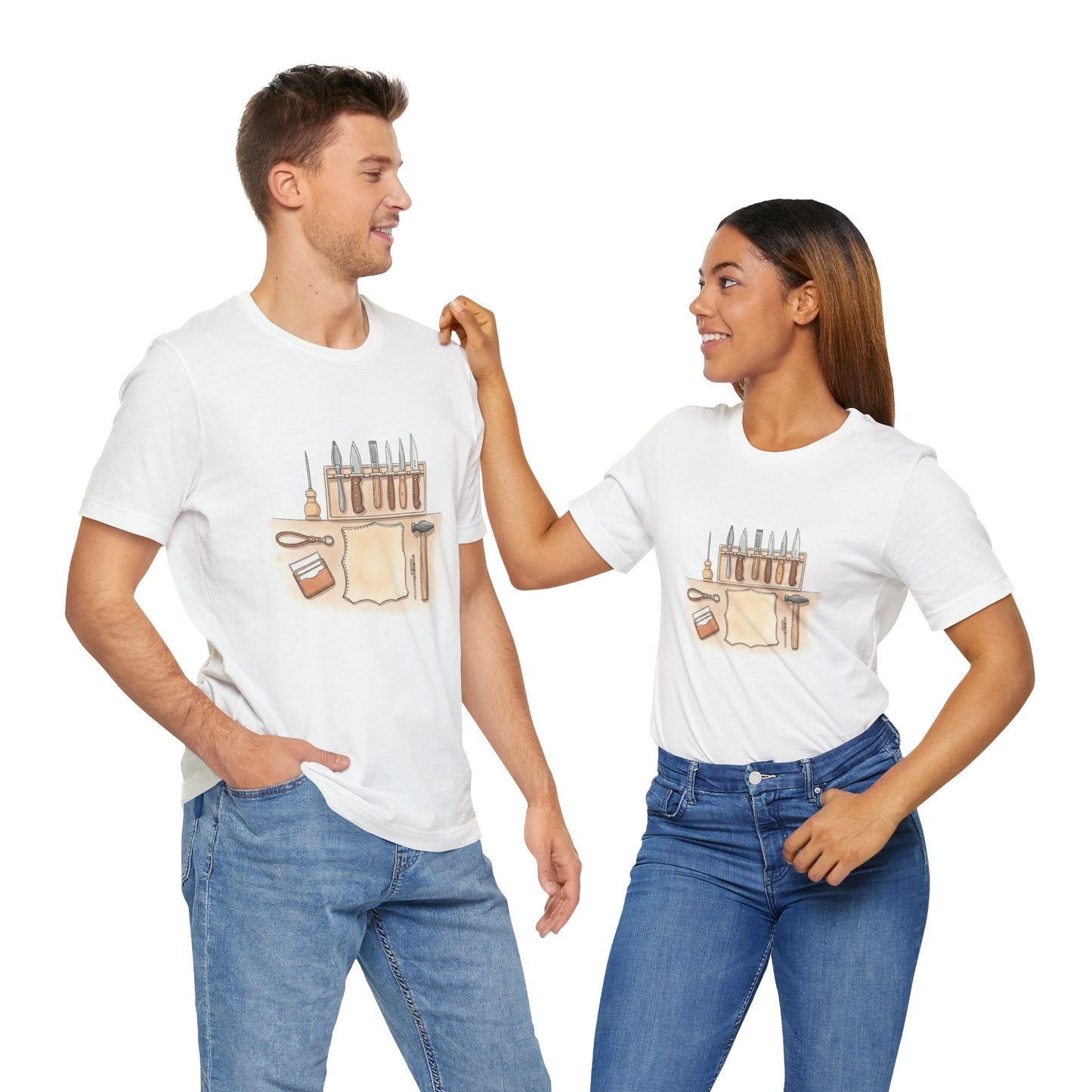 Craftsman Tools Shirt - Short Sleeve Tee for DIY Enthusiasts, Artisan Gift, Workshop Apparel, Perfect Father's Day Gift - ArtOm_farm™ LEATHER