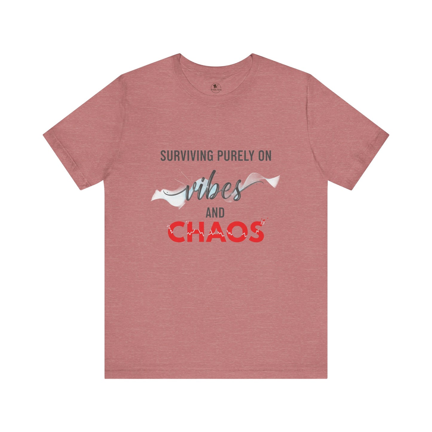 Vibes Chaos Tee - Unisex Jersey Short Sleeve Graphic T-Shirt for Casual Everyday Wear and Summer Essentials - ArtOm_farm™ LEATHER
