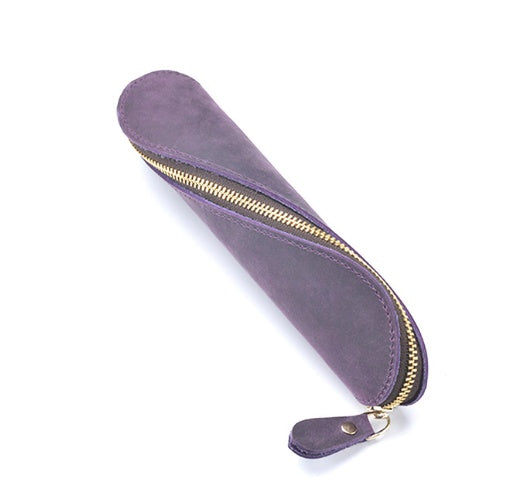 Vintage Leather Pencil Case - Timeless Style Meets Functionality - ArtOm_farm™ LEATHER