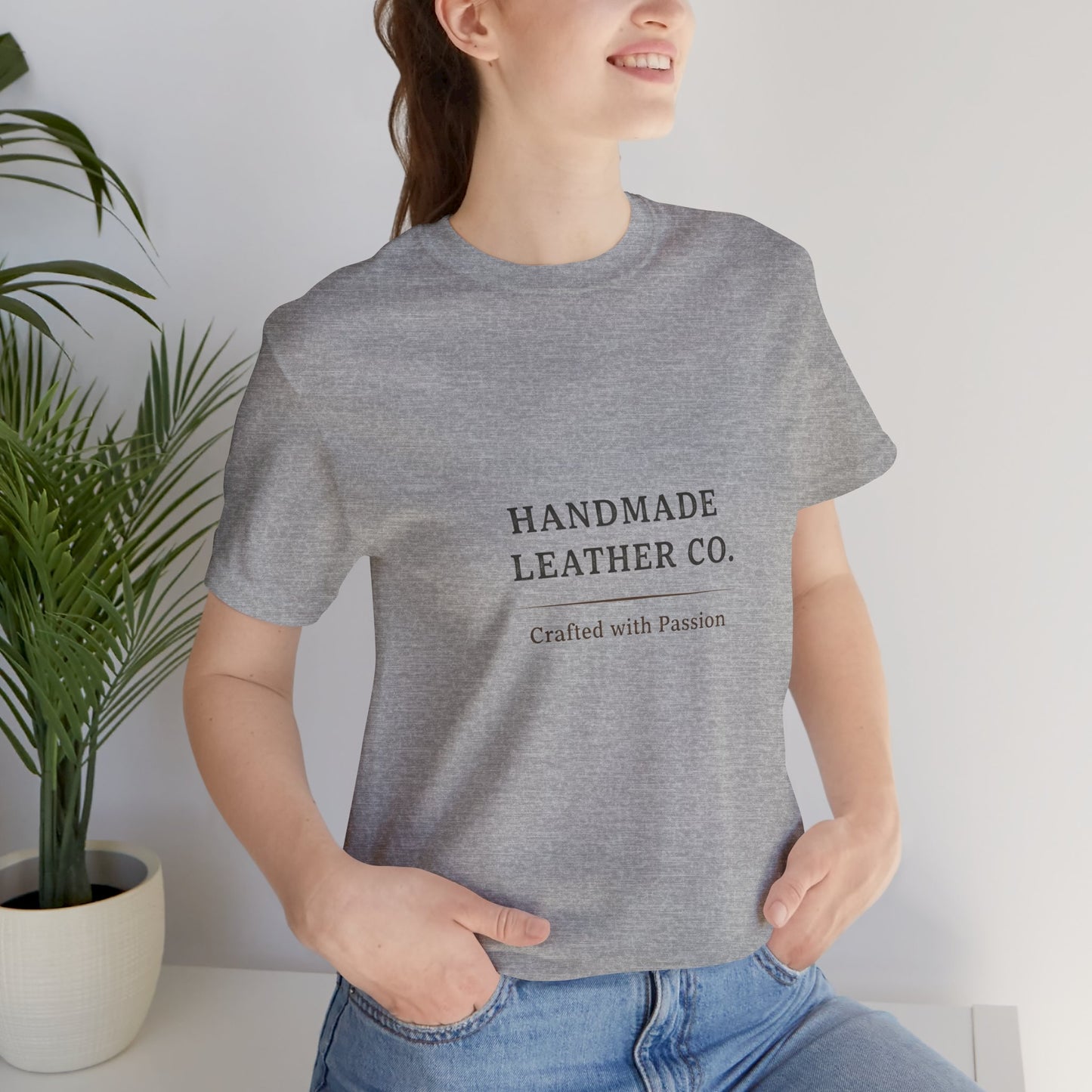 Handmade Leather Co. Tee - Unisex Casual Fashion Shirt for Everyday Wear, Stylish Comfort Gift for Leather Lovers - ArtOm_farm™ LEATHER