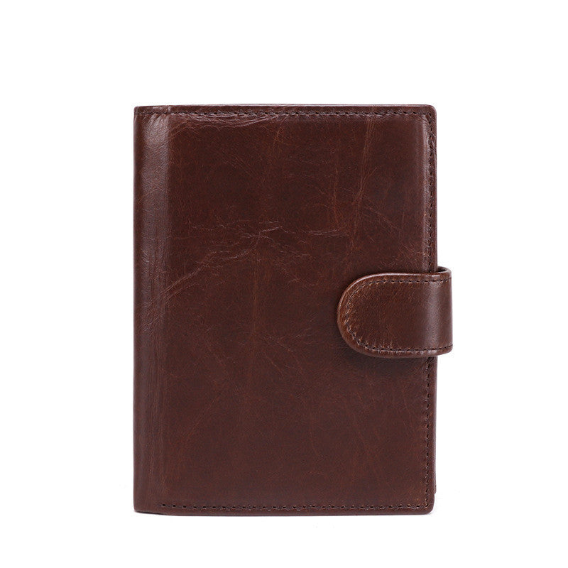 New Leather Wallet for Men - Retro Crazy Horse Leather Casual Short Wallet - ArtOm_farm™ LEATHER