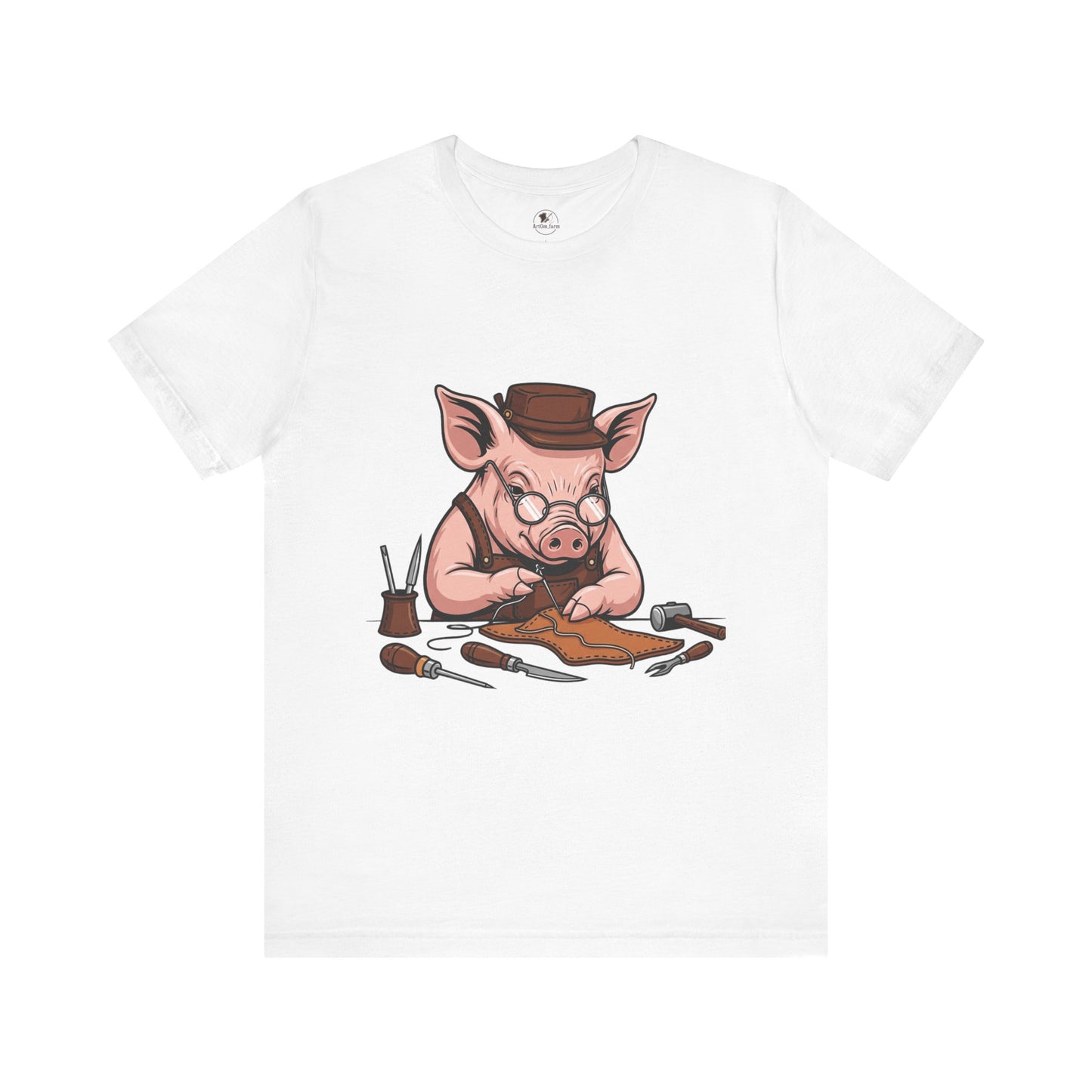 Pig Carver Tee - Funny Pig Shirt for Animal Lovers, Unique Crafting Humor Apparel, Perfect Farm Style Gift - ArtOm_farm™ LEATHER