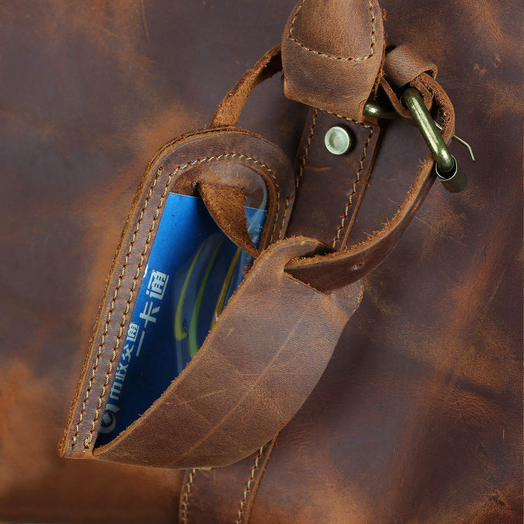 Horse Leather Travel Bag for Men - Premium Travel Comfort and Style - ArtOm_farm™ LEATHER
