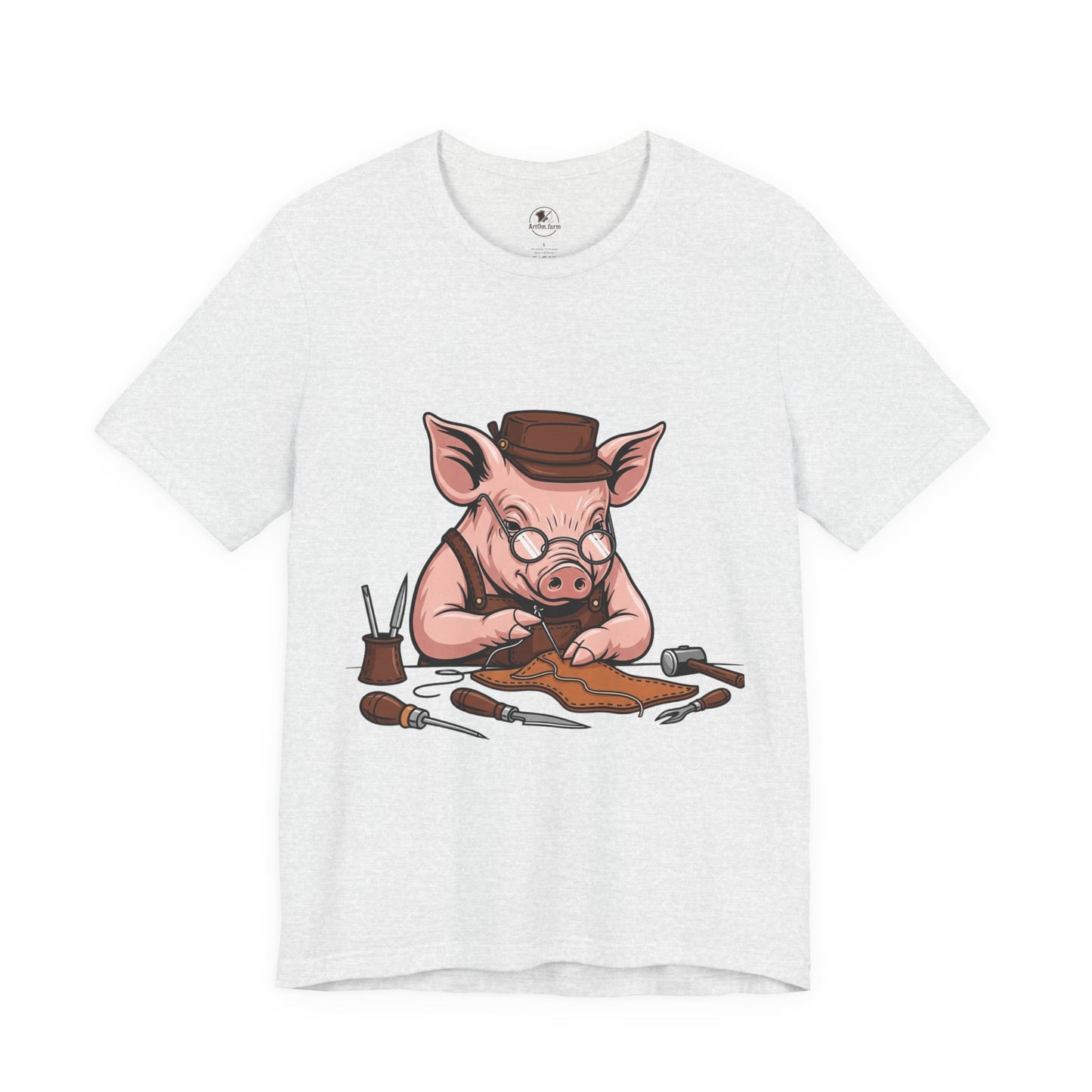 Pig Carver Tee - Funny Pig Shirt for Animal Lovers, Unique Crafting Humor Apparel, Perfect Farm Style Gift - ArtOm_farm™ LEATHER