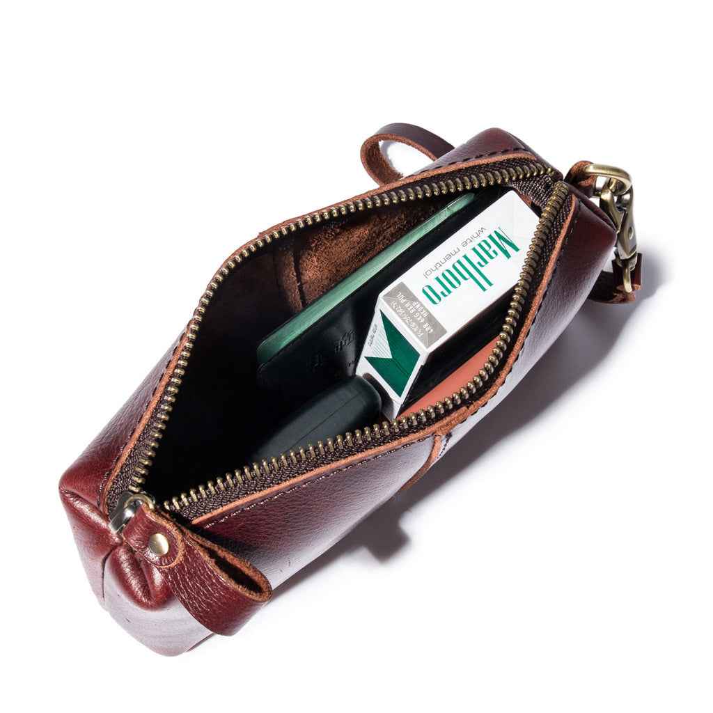 Crazy Horse Leather Clutch Bag - Simple Retro Long Purse for Stylish Elegance
