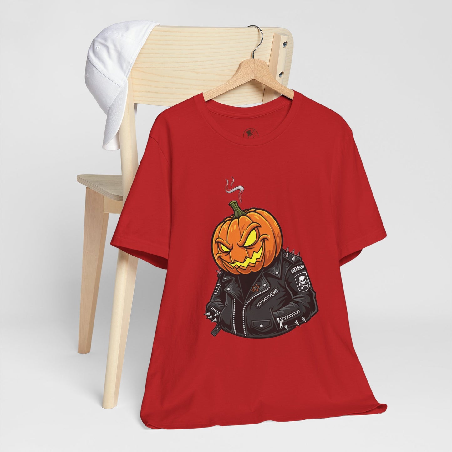 Pumpkin Punk T-Shirt - Edgy Halloween Graphic Tee for Unisex Style at Autumn Parties