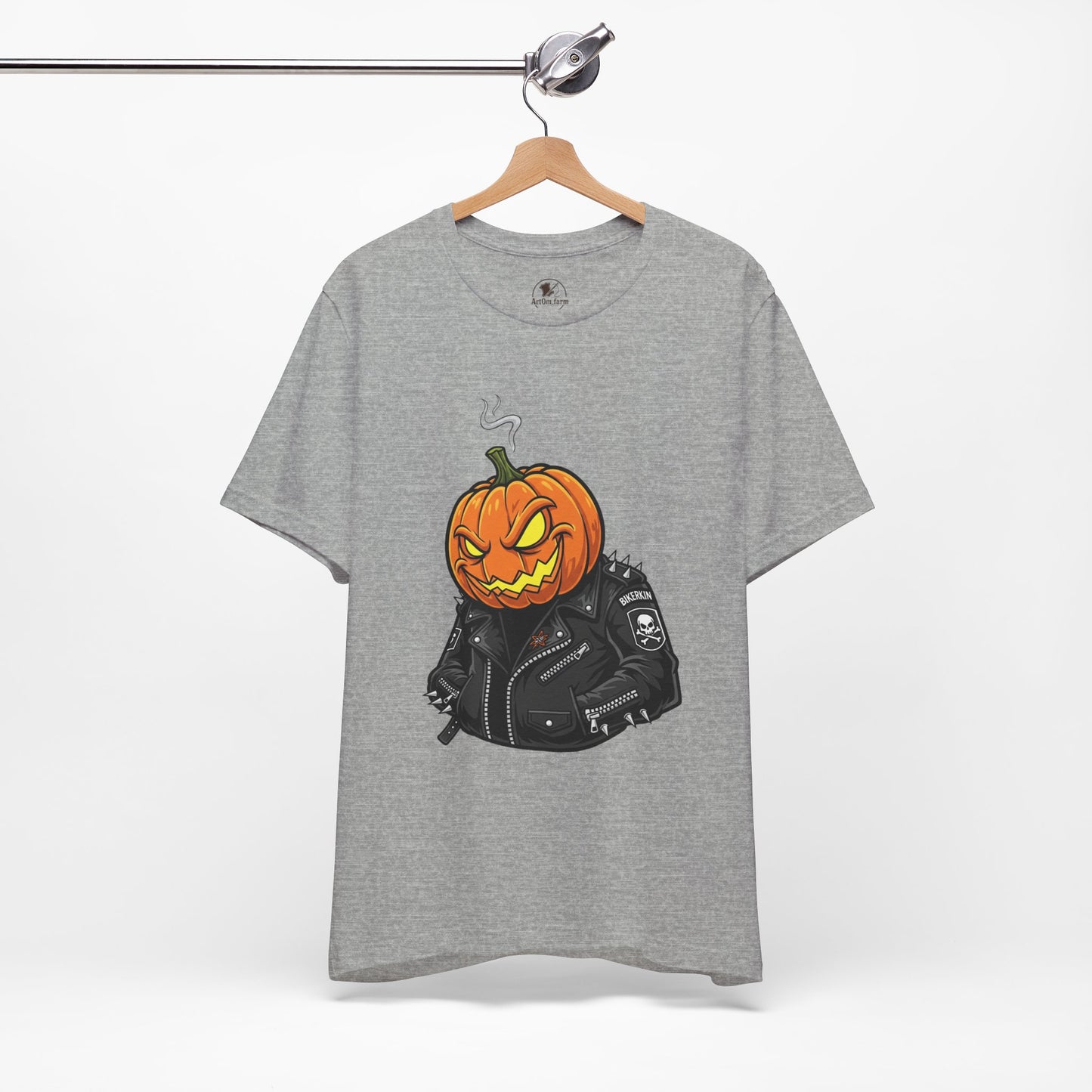 Pumpkin Punk T-Shirt - Edgy Halloween Graphic Tee for Unisex Style at Autumn Parties