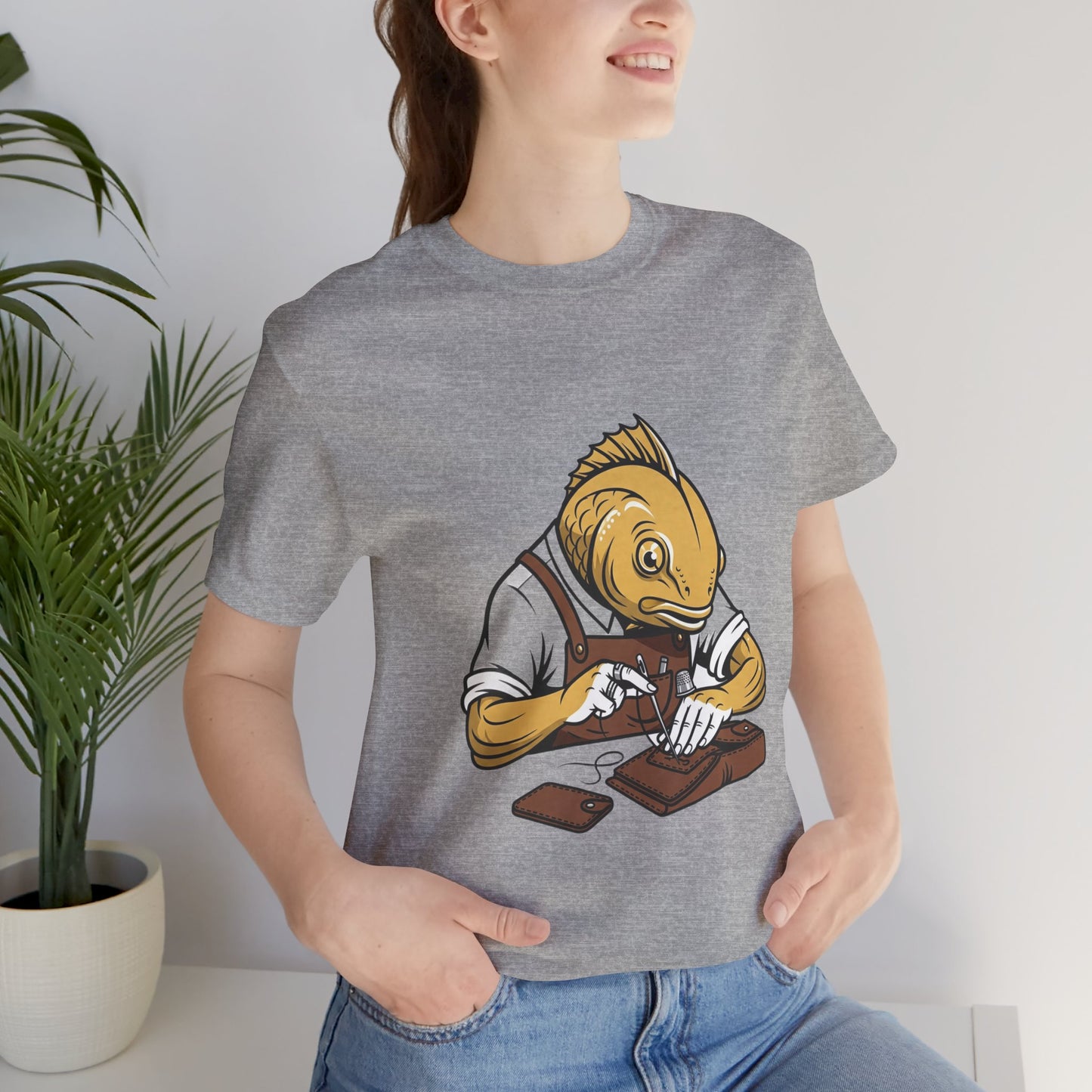 Creative Fish Artist Tee - Unique Graphic Tee for Art Lovers, Eco-Friendly Casual Wear