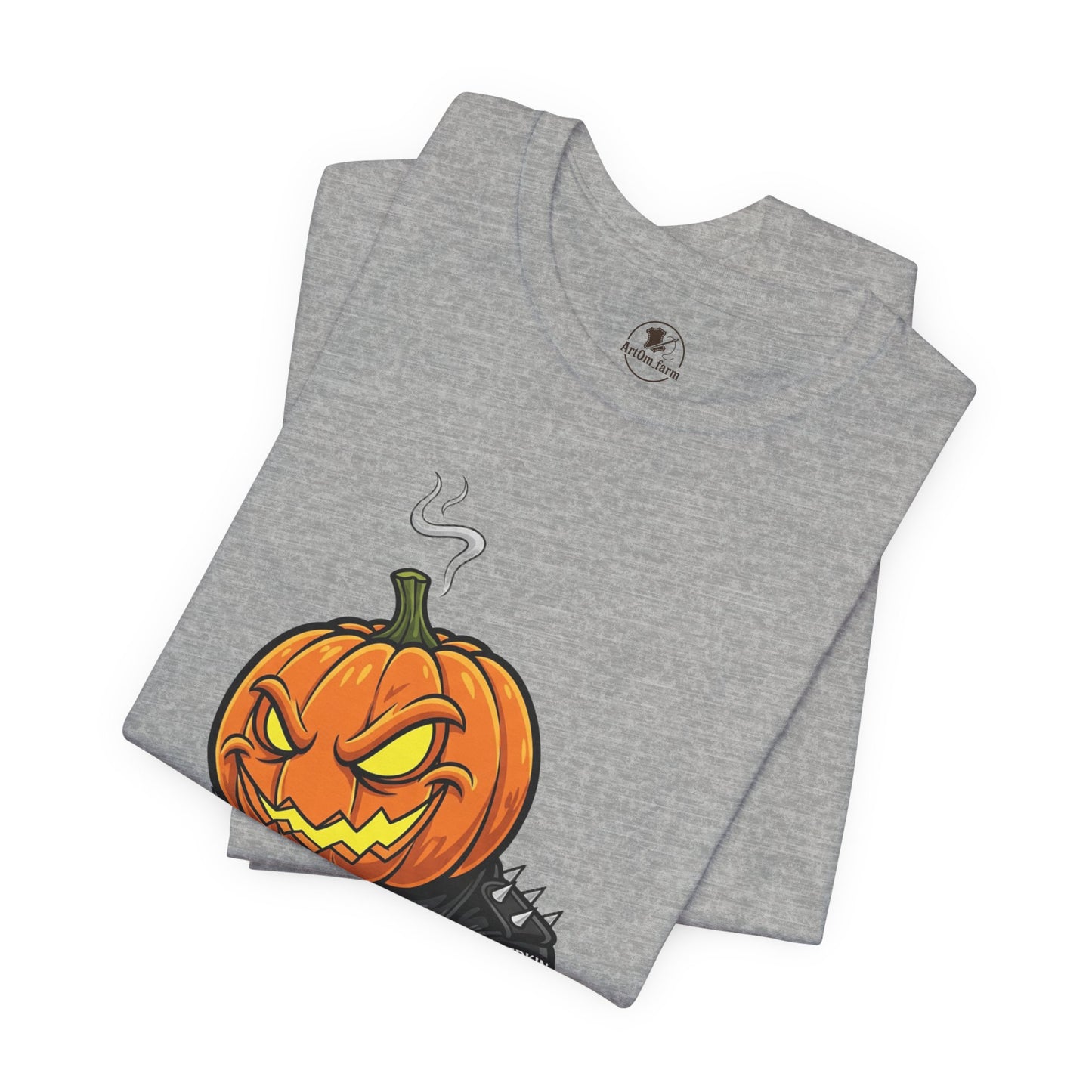 Pumpkin Punk T-Shirt - Edgy Halloween Graphic Tee for Unisex Style at Autumn Parties