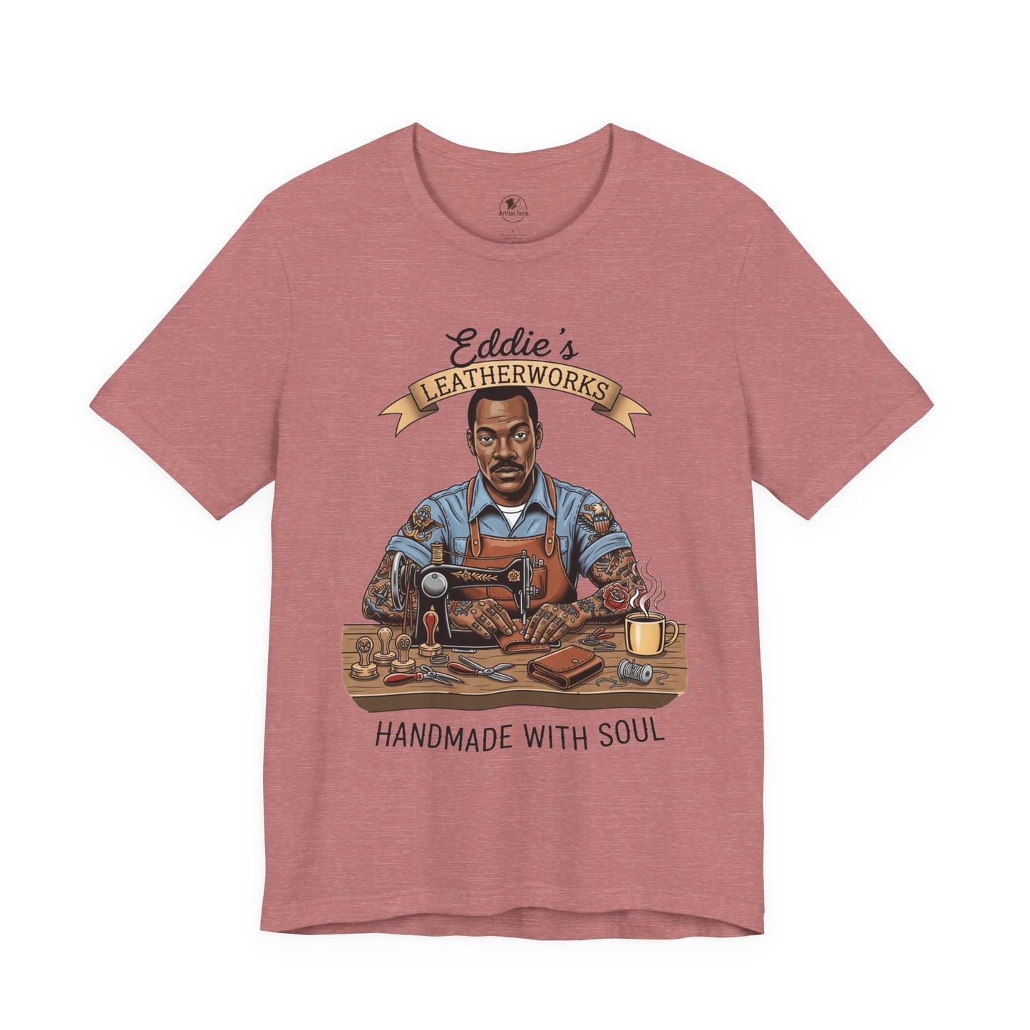 Handcrafted Leatherwork Tee for Craftsmen and DIY Enthusiasts, Perfect Artisan Shirt Gift for Dad on Father's Day - ArtOm_farm™ LEATHER