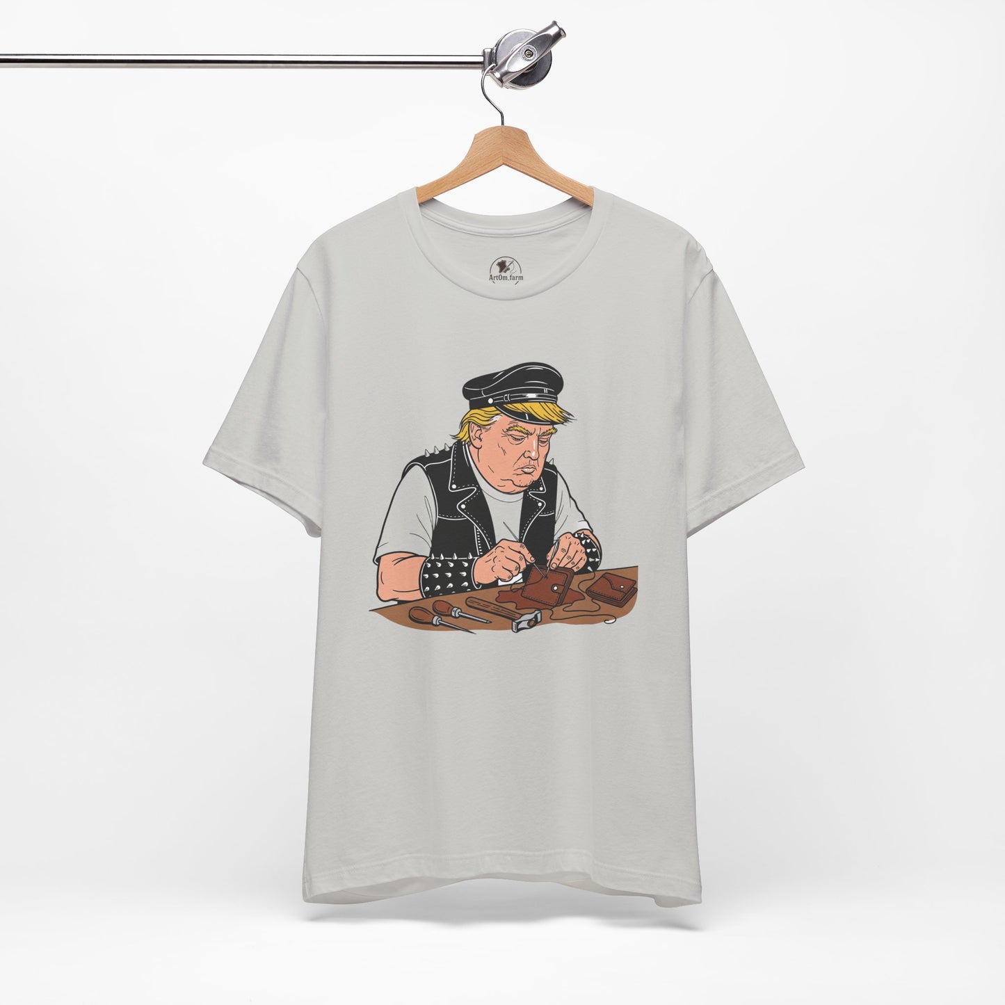 Funny Graphic Tee - Unisex Humorous Shirt for Casual Wear and Unique Gift for Him - ArtOm_farm™ LEATHER