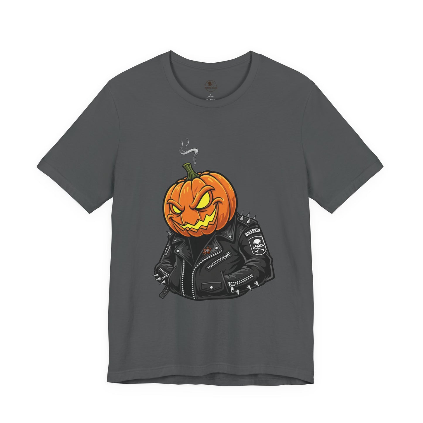 Pumpkin Punk T-Shirt - Edgy Halloween Graphic Tee for Unisex Style at Autumn Parties