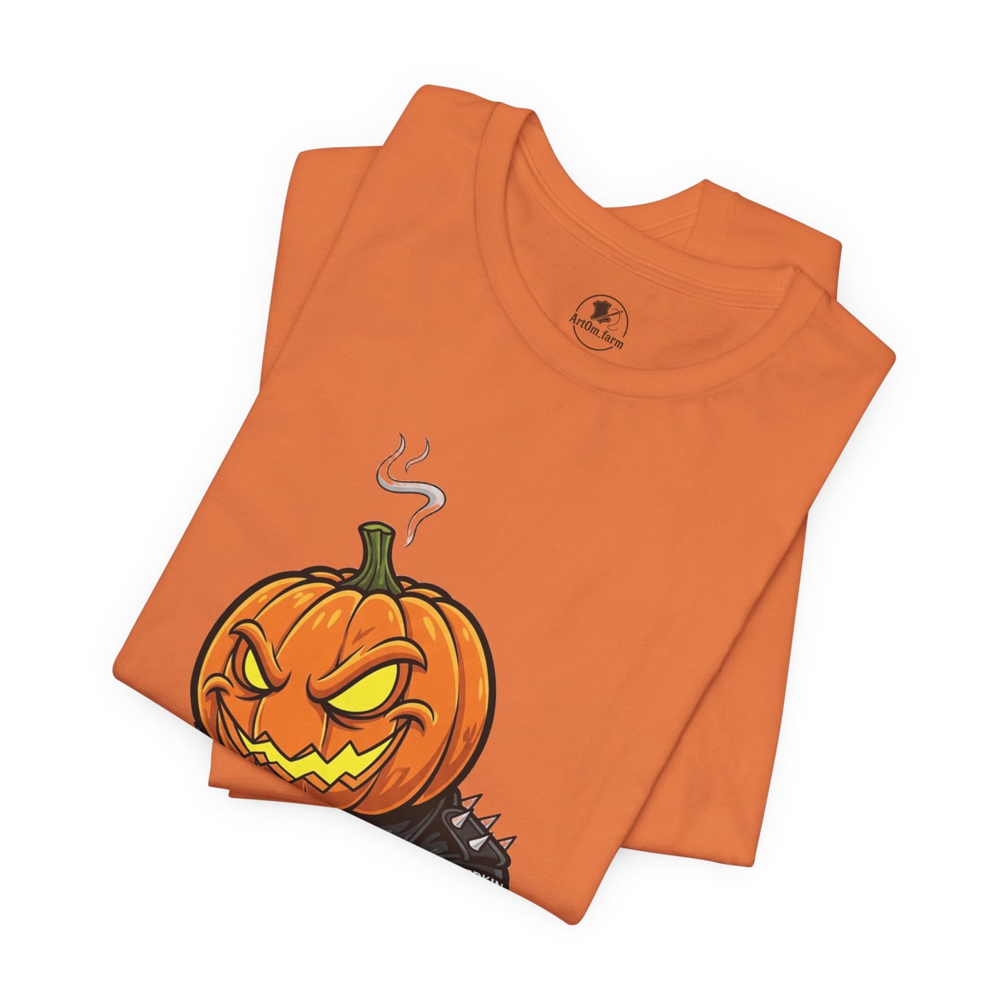 Pumpkin Punk T-Shirt - Edgy Halloween Graphic Tee for Unisex Style at Autumn Parties
