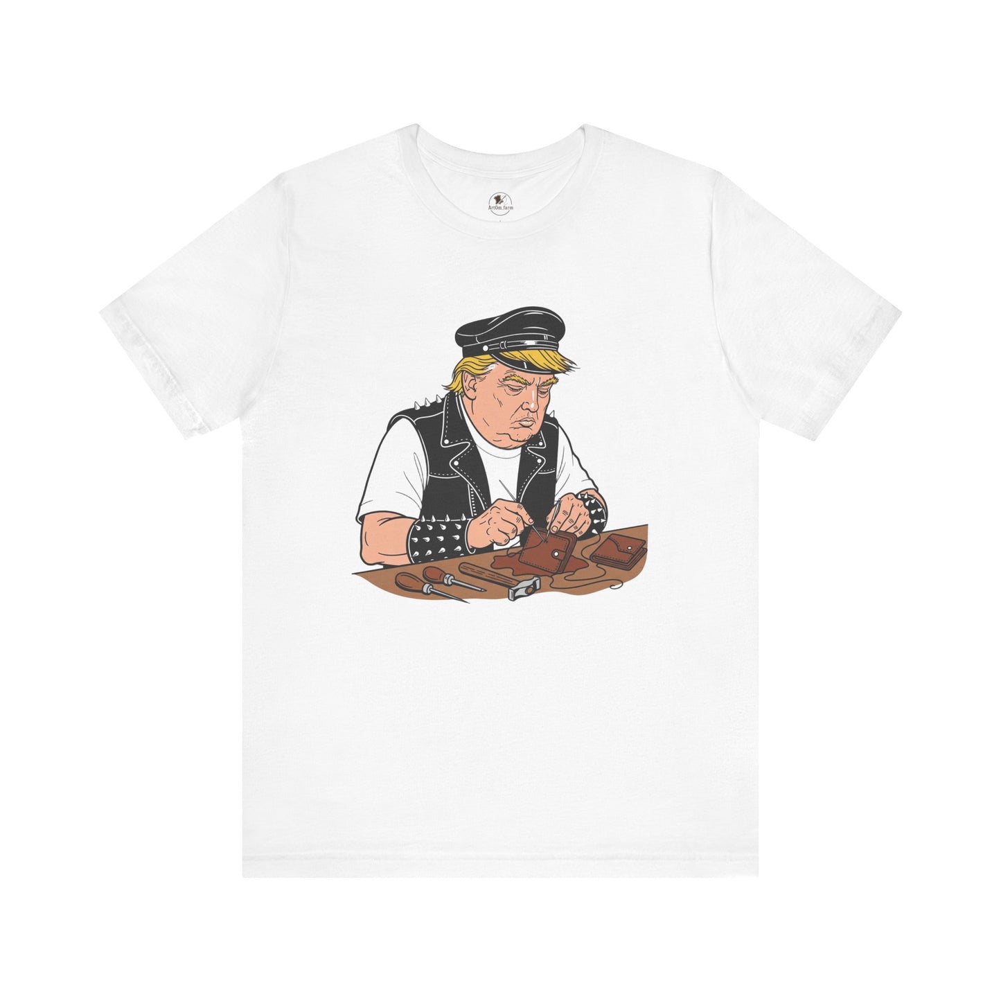 Funny Graphic Tee - Unisex Humorous Shirt for Casual Wear and Unique Gift for Him - ArtOm_farm™ LEATHER