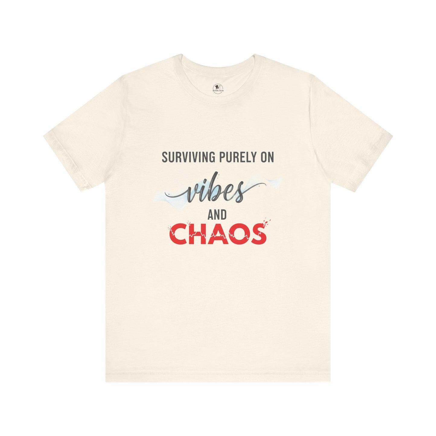 Vibes Chaos Tee - Unisex Jersey Short Sleeve Graphic T-Shirt for Casual Everyday Wear and Summer Essentials - ArtOm_farm™ LEATHER