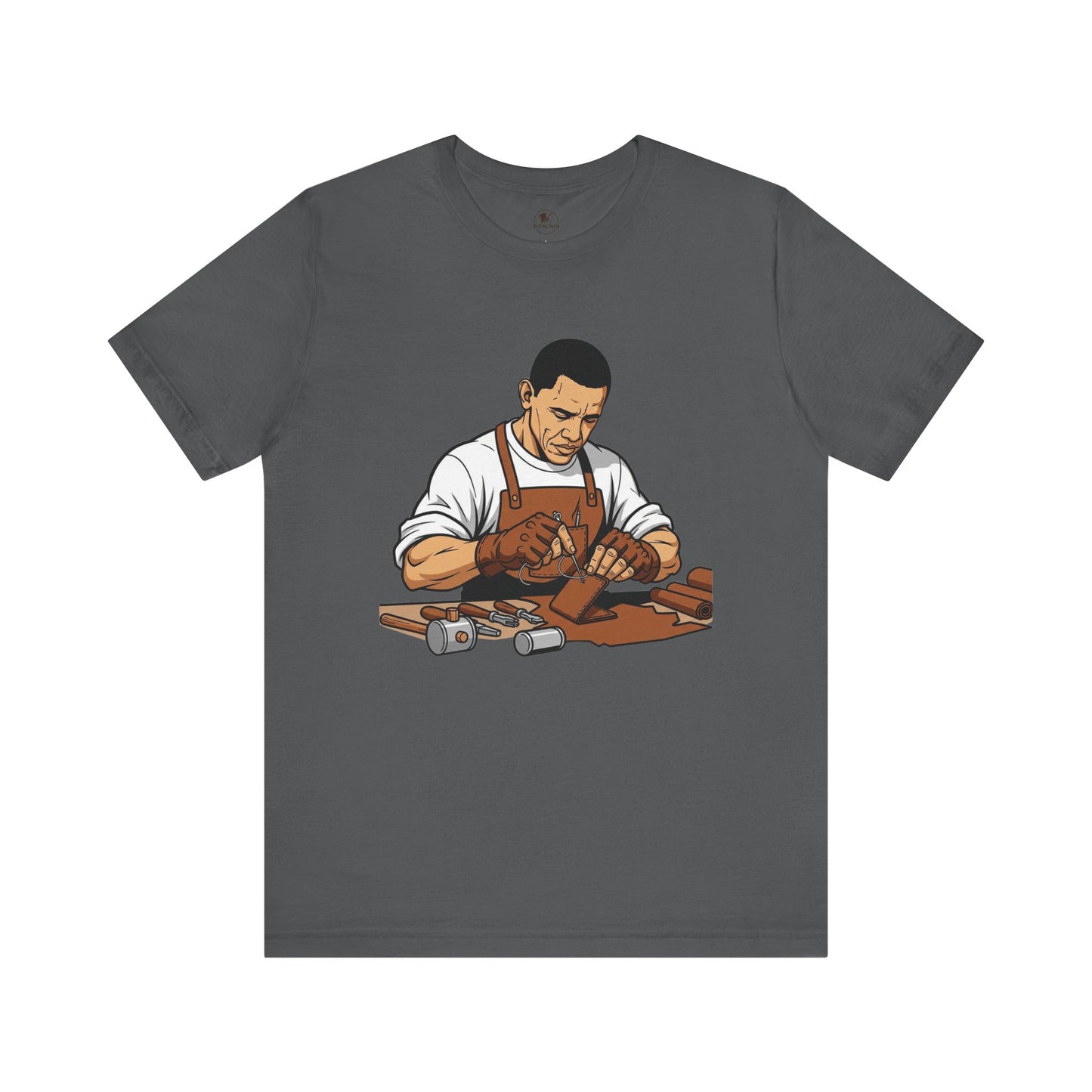Craftsman Tee for Art Lovers - Unisex Shirt, Handyman Gift for Woodworking Enthusiasts, Perfect Father's Day Gift - ArtOm_farm™ LEATHER