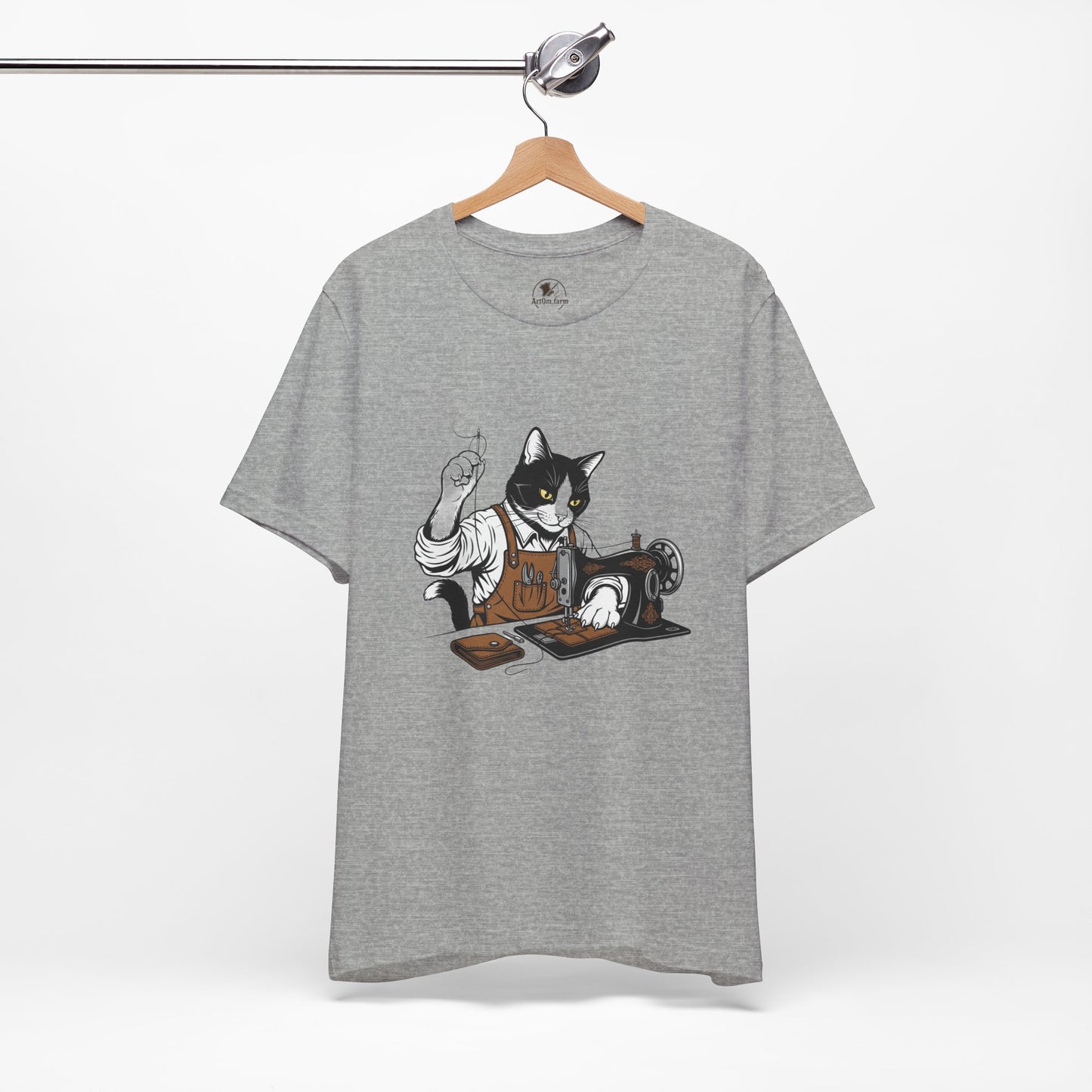 Crafty Cat Sewing Tee - Cute Cat Shirt for Crafters & Sewists, Perfect Gift for Cat Lovers