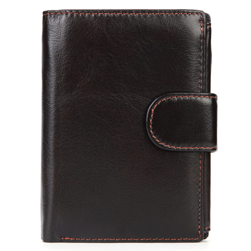 Vintage Leather Coin Purse - Layered Vertical Leather Bag - ArtOm_farm™ LEATHER