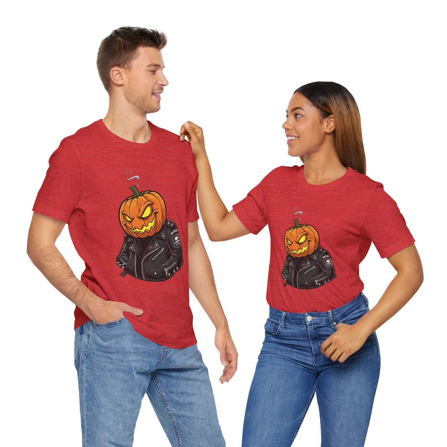 Pumpkin Punk T-Shirt - Edgy Halloween Graphic Tee for Unisex Style at Autumn Parties