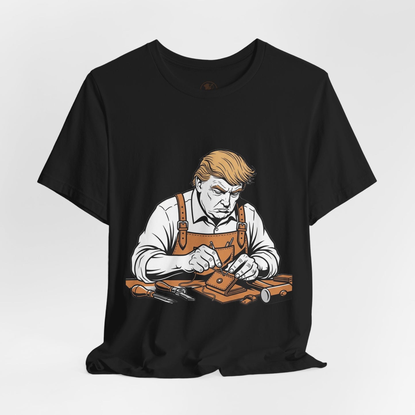 Craftsman Graphic Tee - Workshop T-Shirt for Hobbyists, Unisex Short Sleeve Father's Day Apparel, Artisan Merch - ArtOm_farm™ LEATHER