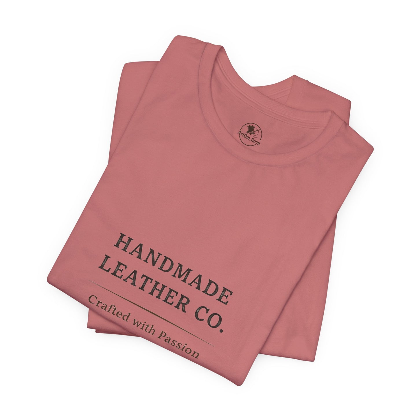 Handmade Leather Co. Tee - Unisex Casual Fashion Shirt for Everyday Wear, Stylish Comfort Gift for Leather Lovers - ArtOm_farm™ LEATHER