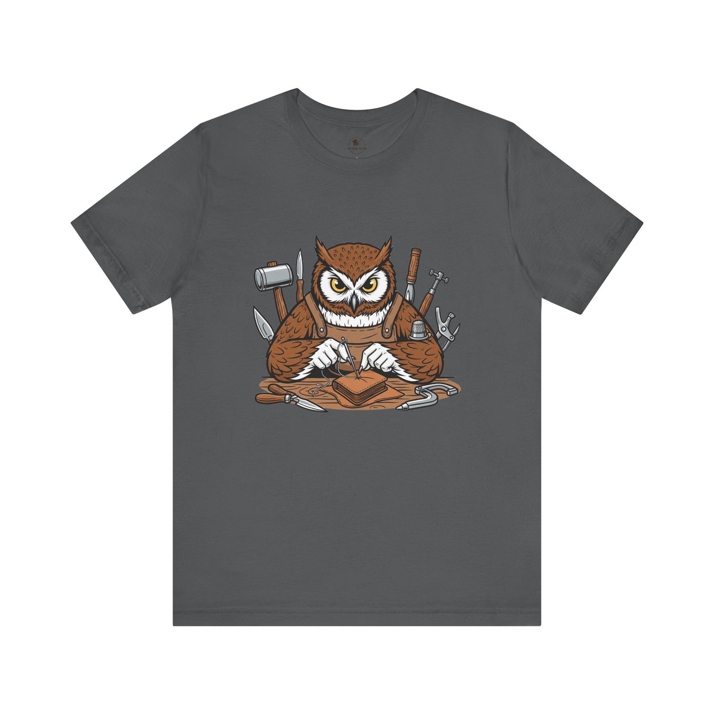 Owl Artisan Tee - Perfect Gift for Craft Lovers and Nature Enthusiasts, Handmade Casual Wear - ArtOm_farm™ LEATHER
