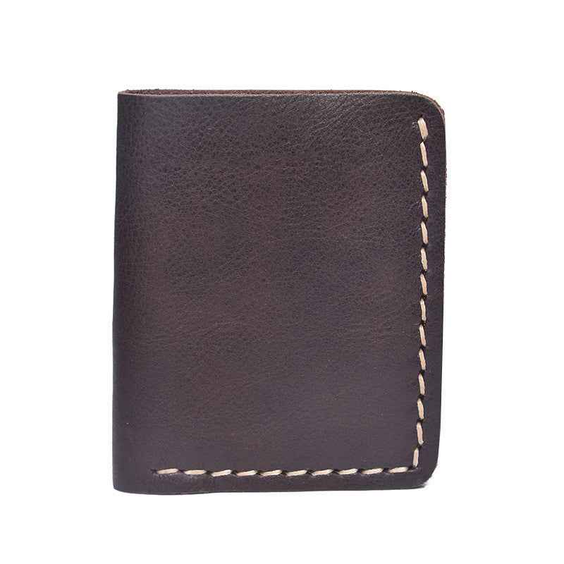 Vintage Crazy Horse Leather Wallet - Stylish Short Wallet for Classic Aesthetics - ArtOm_farm™ LEATHER