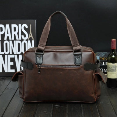 Classic Leather Men's Bag - Casual Crazy Horse Crossbody Travel Bag with Large Capacity - ArtOm_farm™ LEATHER