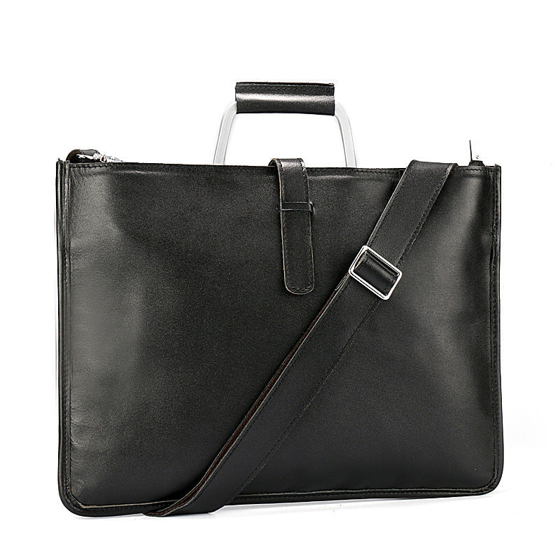 Crazy Horse Leather Handbag for Men - Horizontal Briefcase and Bag from England - ArtOm_farm™ LEATHER